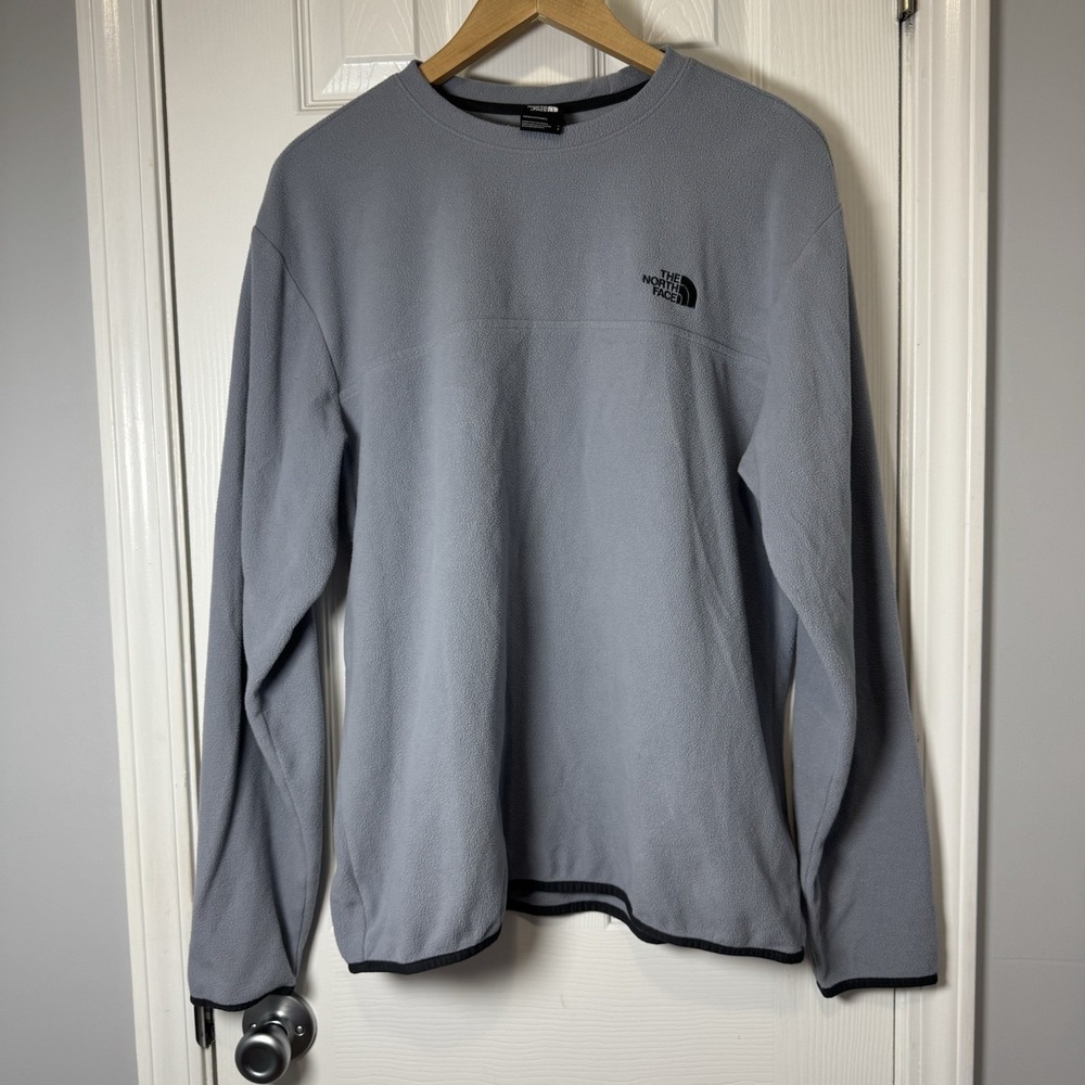 The North Face Fleece Top Men's Size L Gray Pullover Lightweight L/S TNF